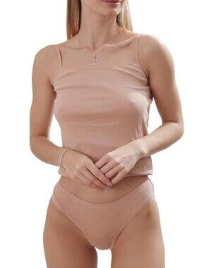 Florence By Mills Cozy Cush Seamless Thong- Nude